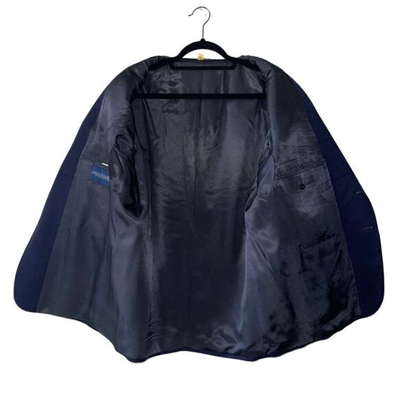 OSCAR DE LA RENTA Navy Blue Blazer Size 44R - Picture 2 of 10